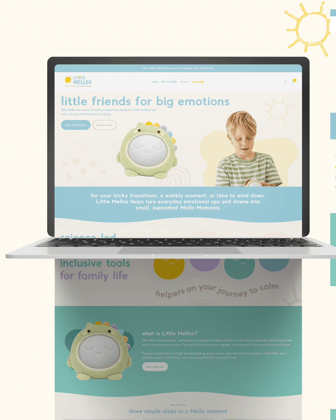 Website for a children's wellness brand